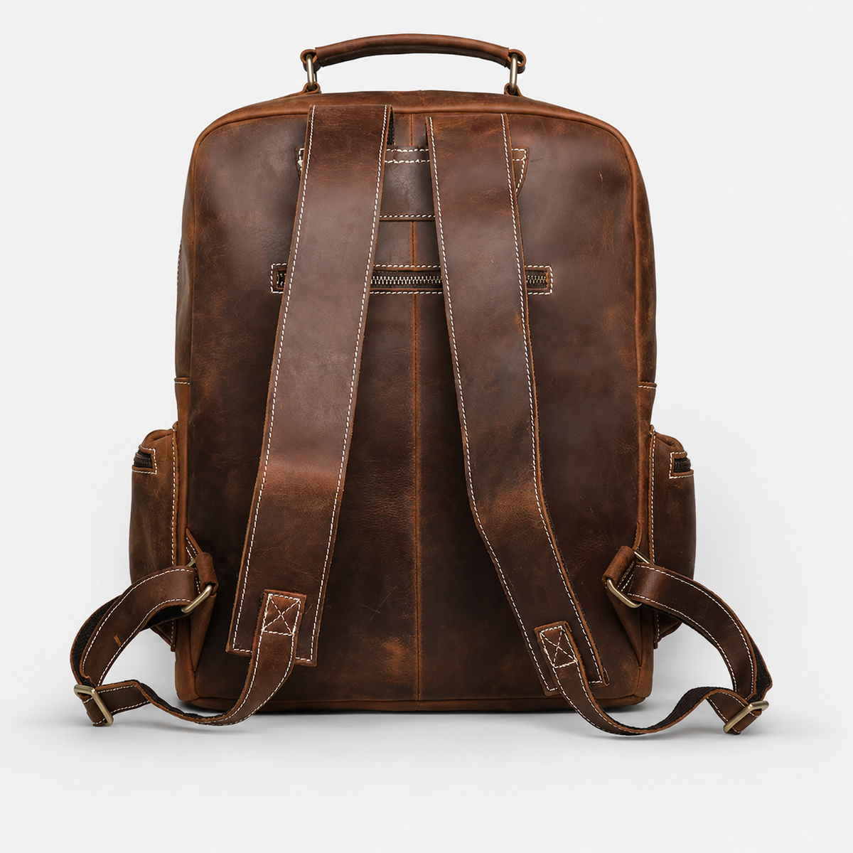 Redorf Twin-Pocket Leather Backpack