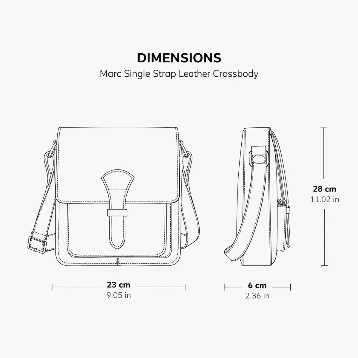 Marc Single Strap Leather Crossbody