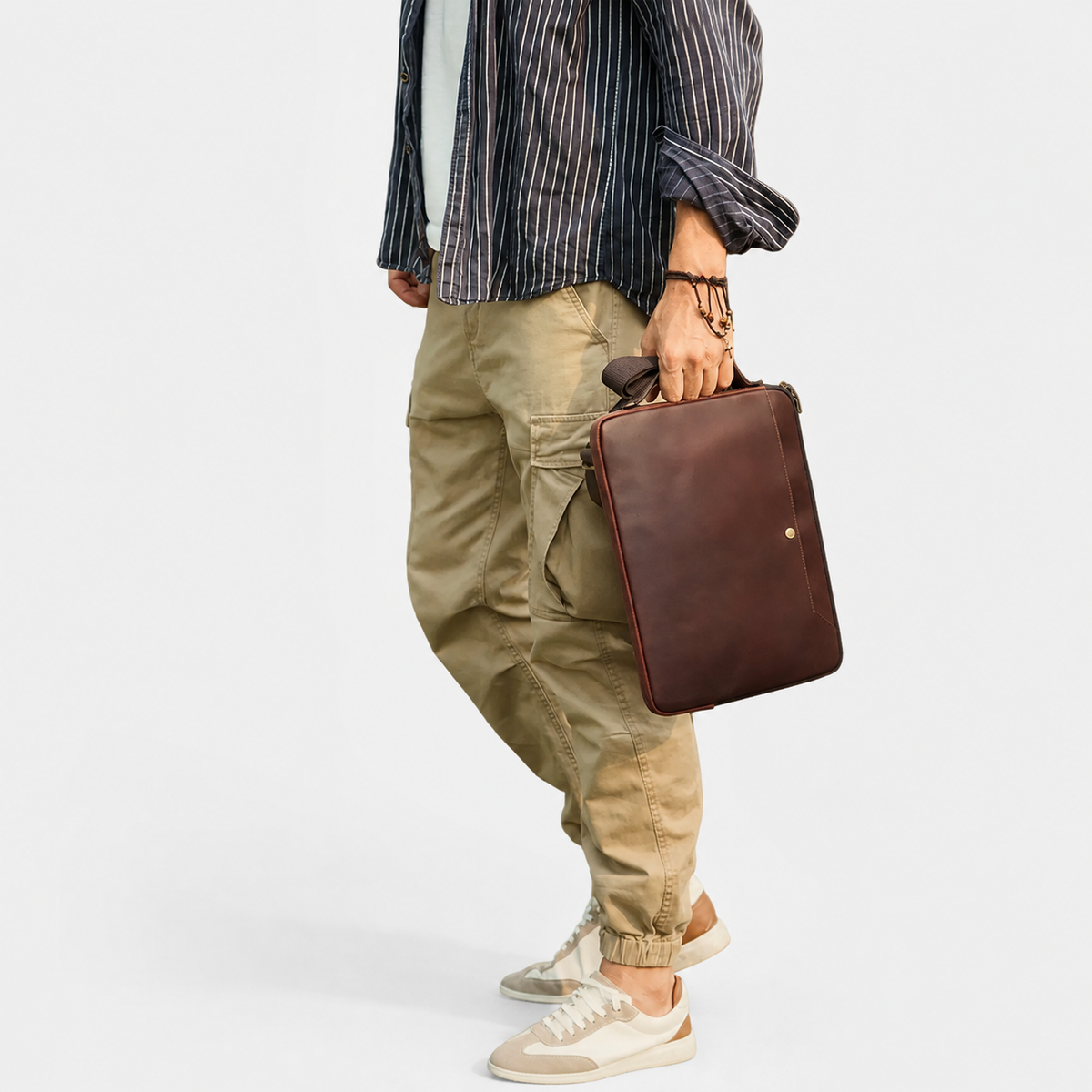 Carlisle Structured Leather Laptop Bag