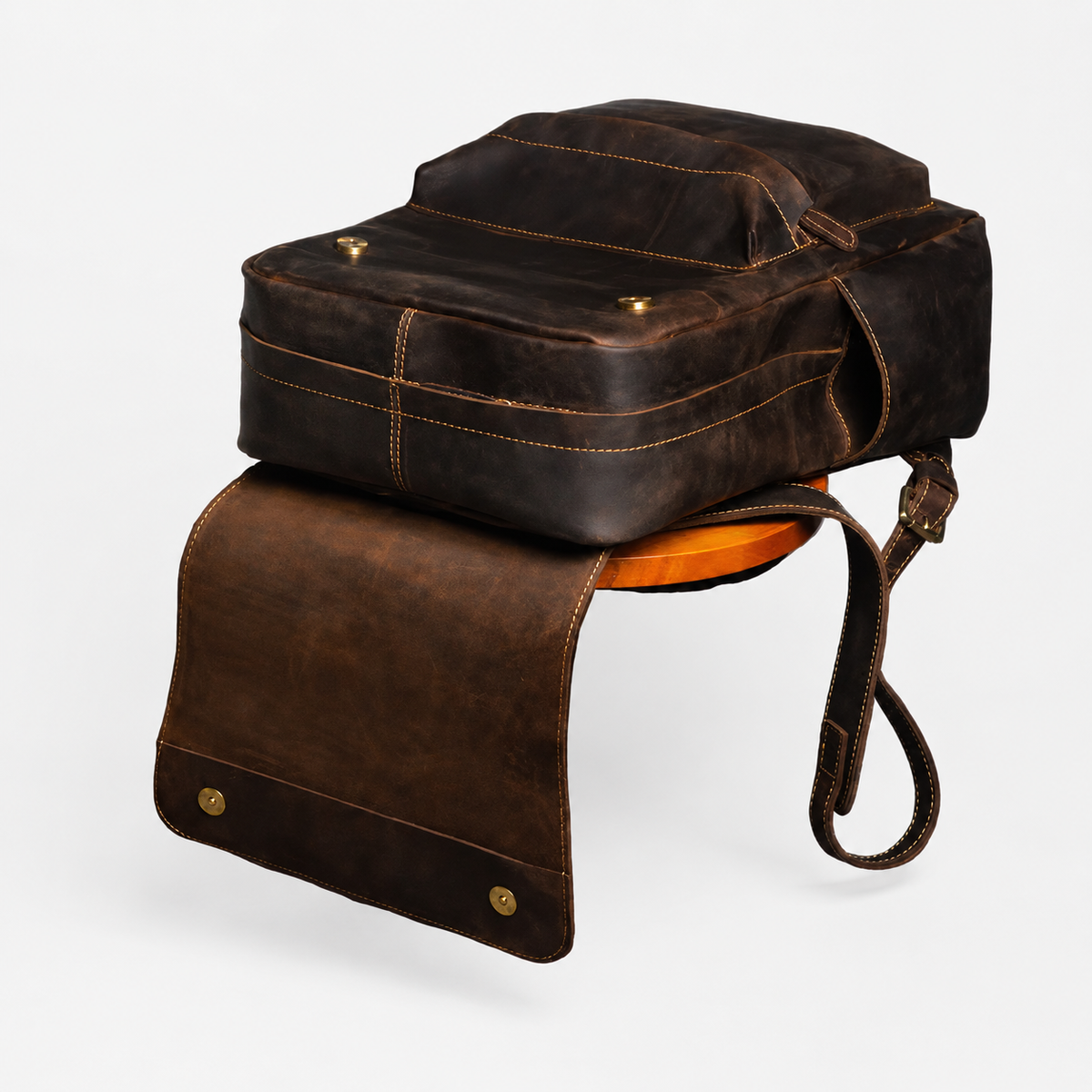 Rowan Large-Capacity Leather Backpack