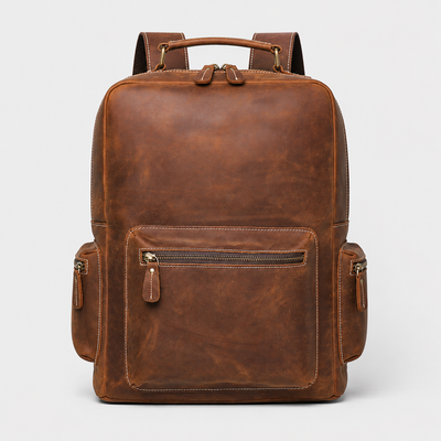 Redorf Twin-Pocket Leather Backpack