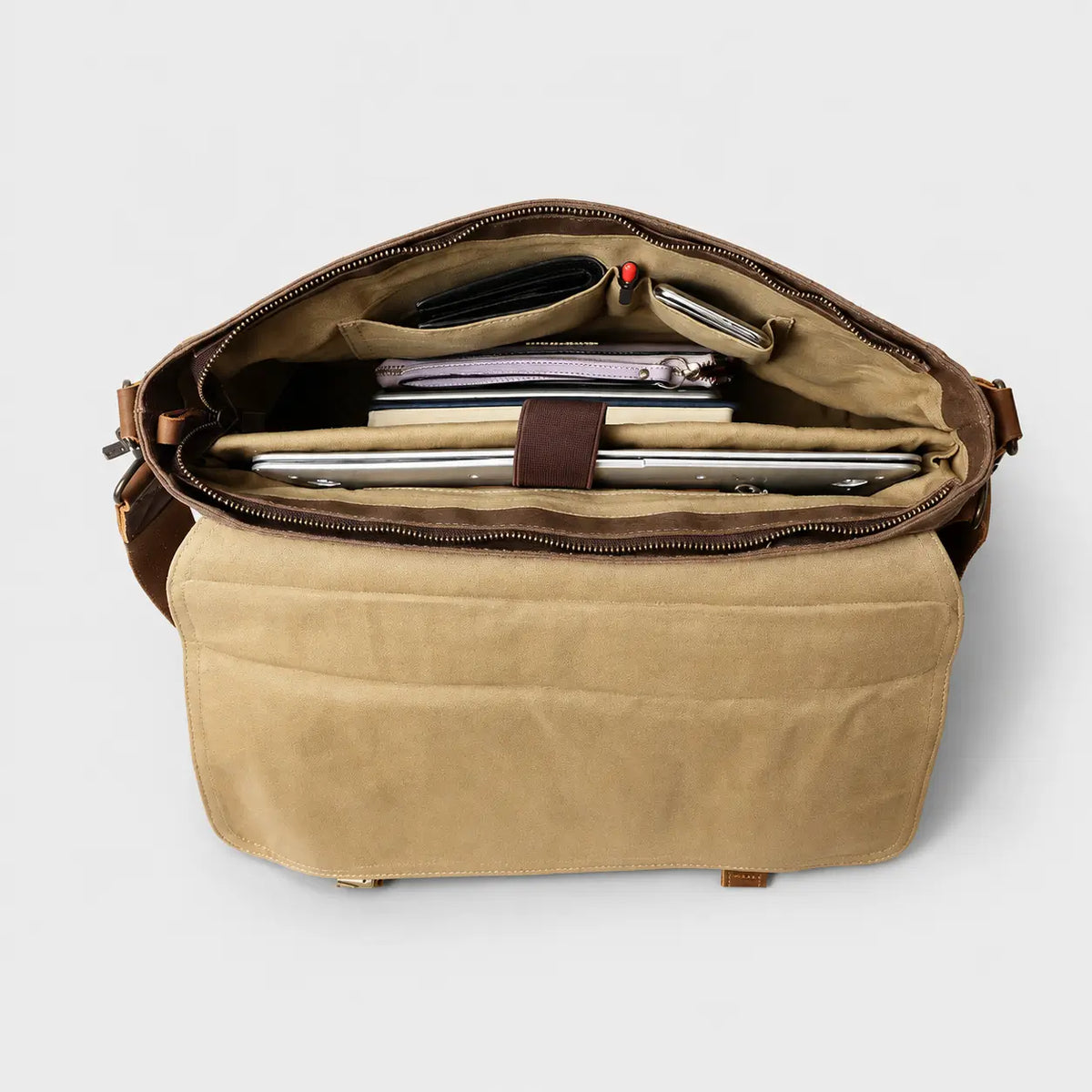 Kevin Panelled Canvas Messenger