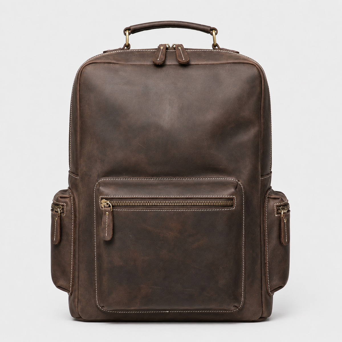 Redorf Twin-Pocket Leather Backpack
