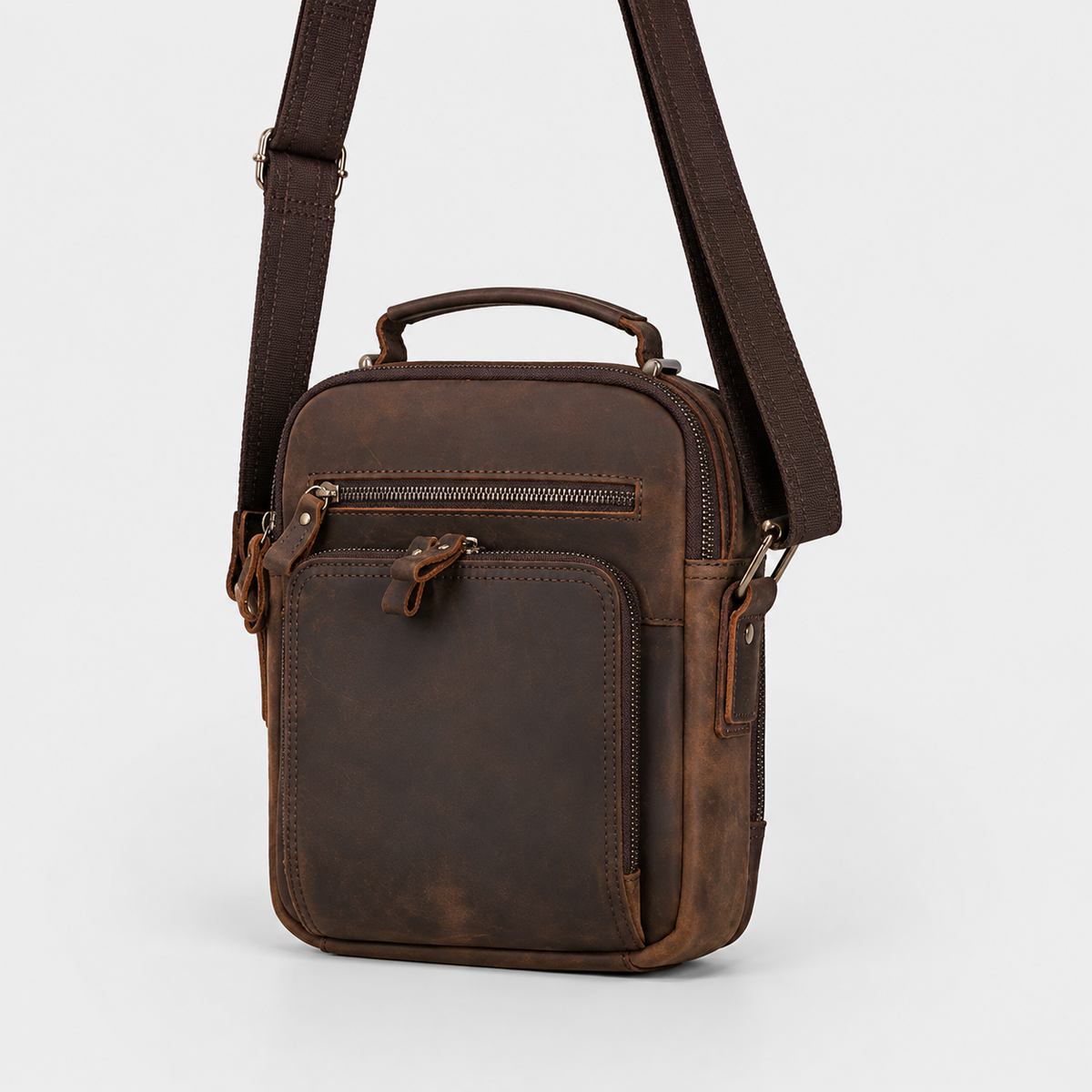 River Leather Zip Crossbody
