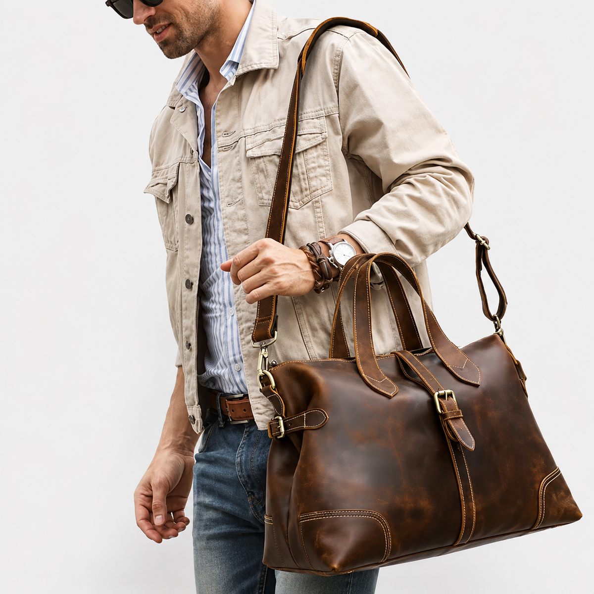 Ben Weekender Leather Duffel