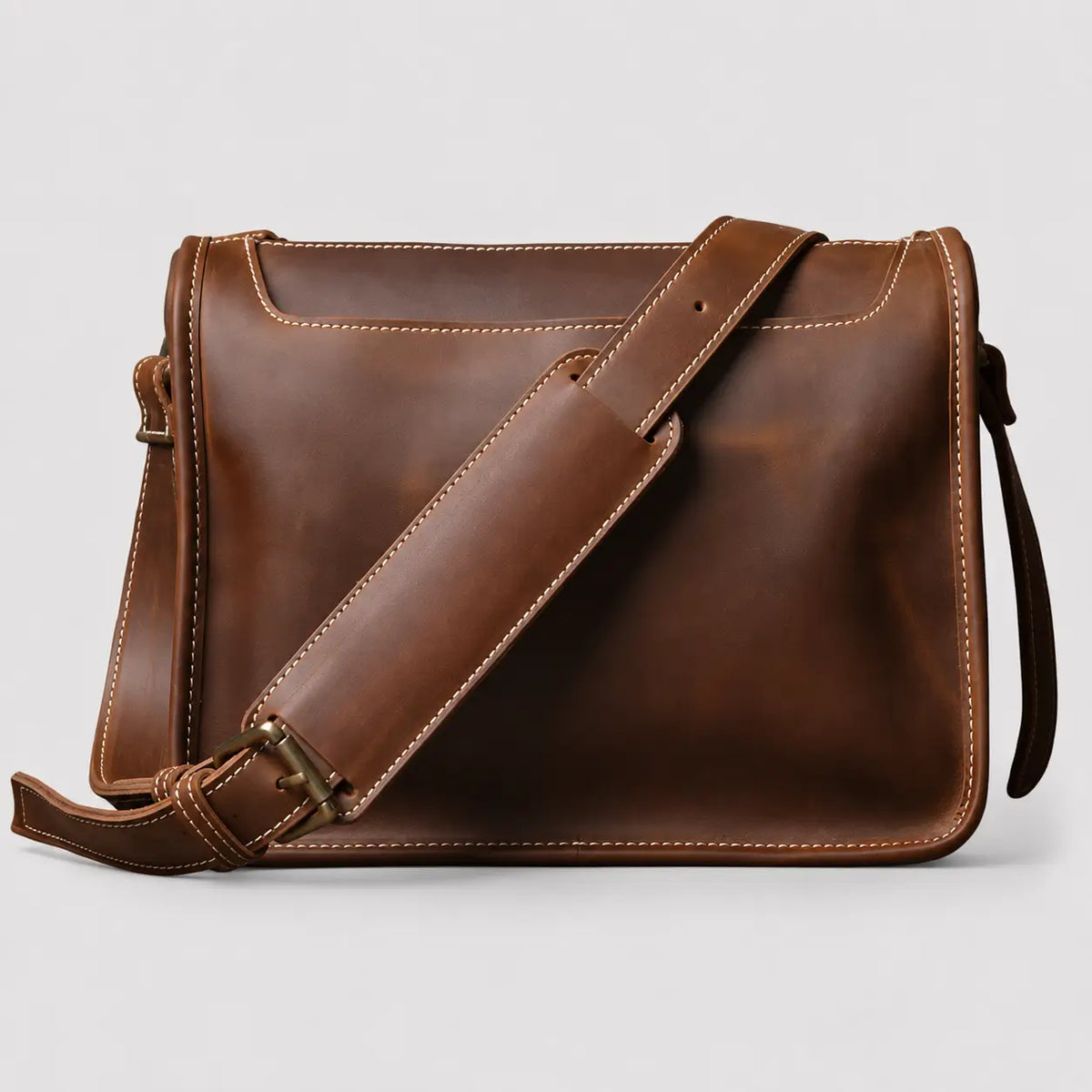 Spencer Soft-Structured Leather Messenger