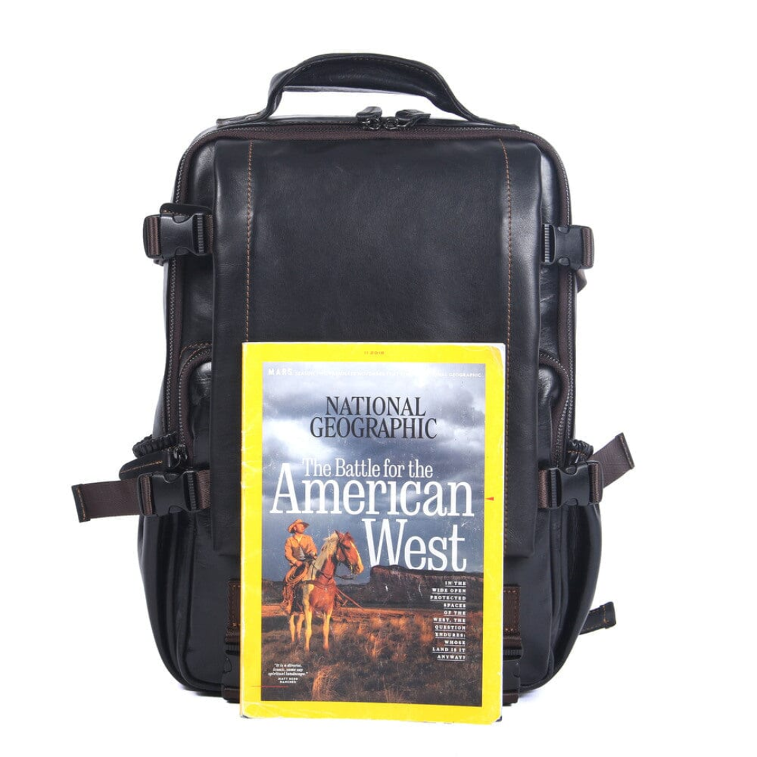 Griffin Travel Leather Backpack