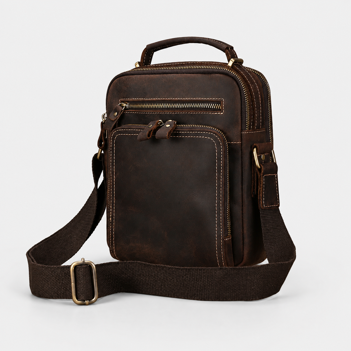 River Leather Zip Crossbody