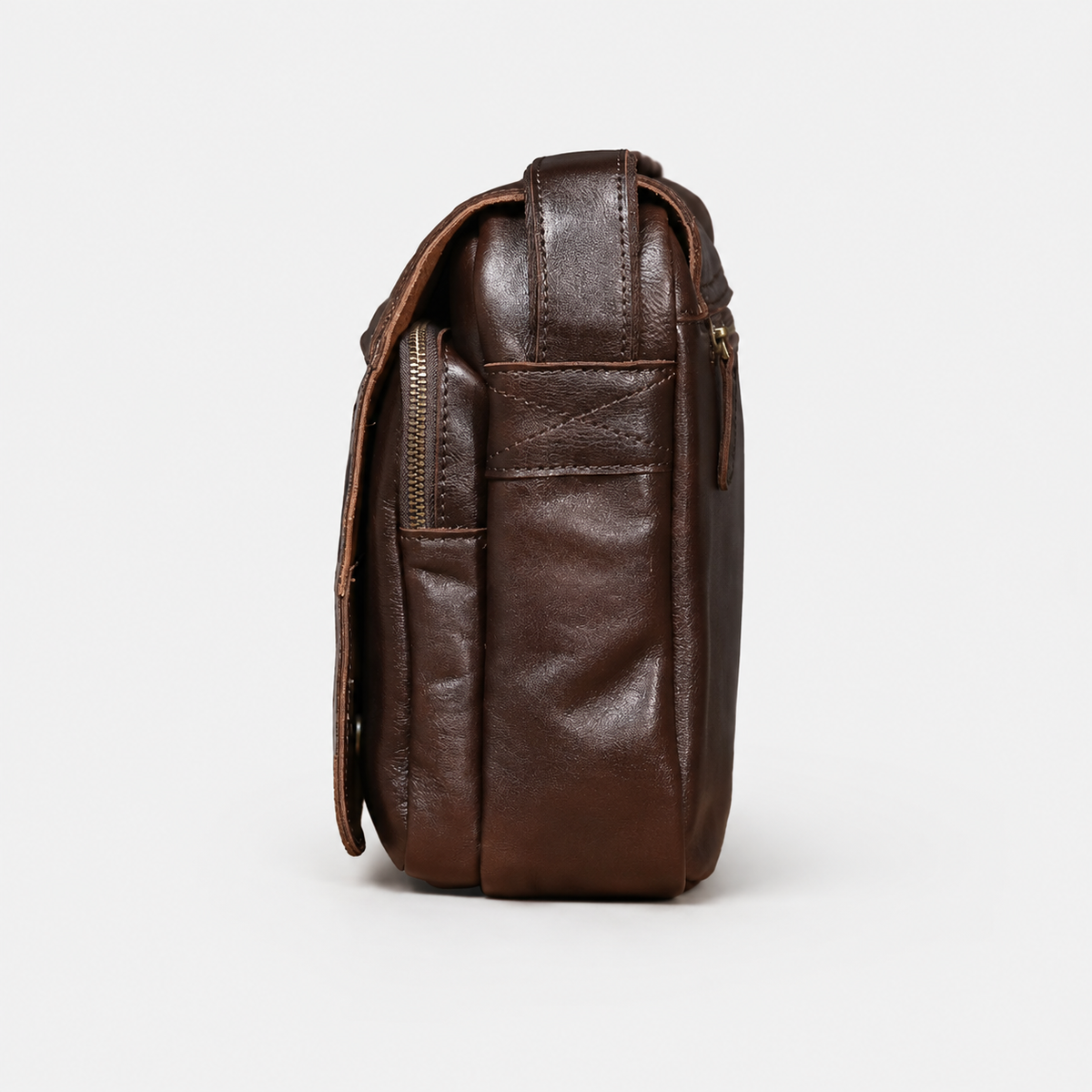 Kingsley Flap-Front Leather Crossbody