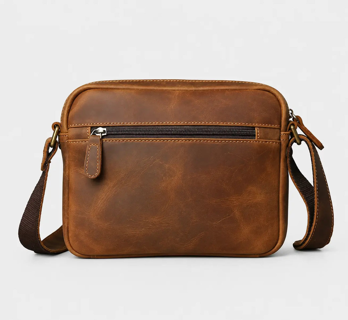 Harrison Flap-Front Leather Crossbody