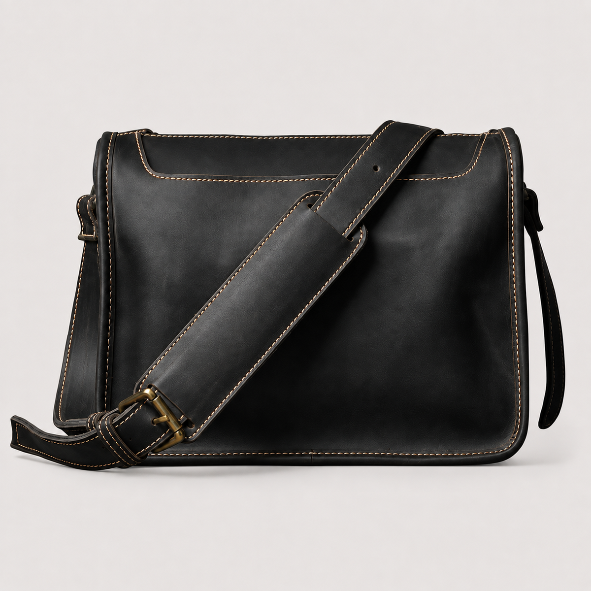 Spencer Soft-Structured Leather Messenger