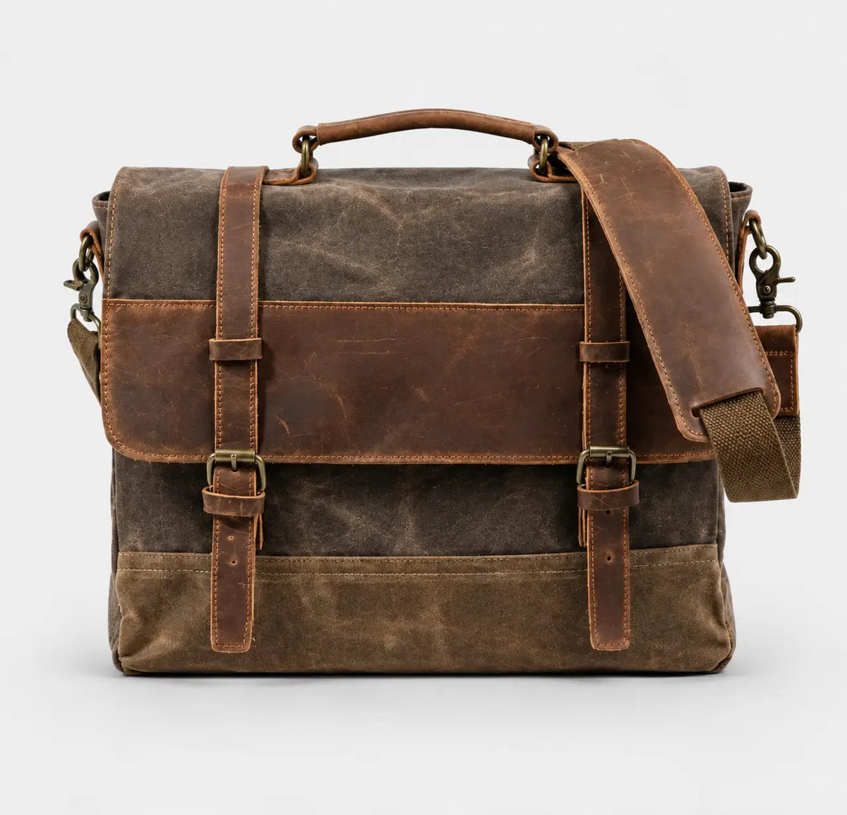 Kevin Panelled Canvas Messenger