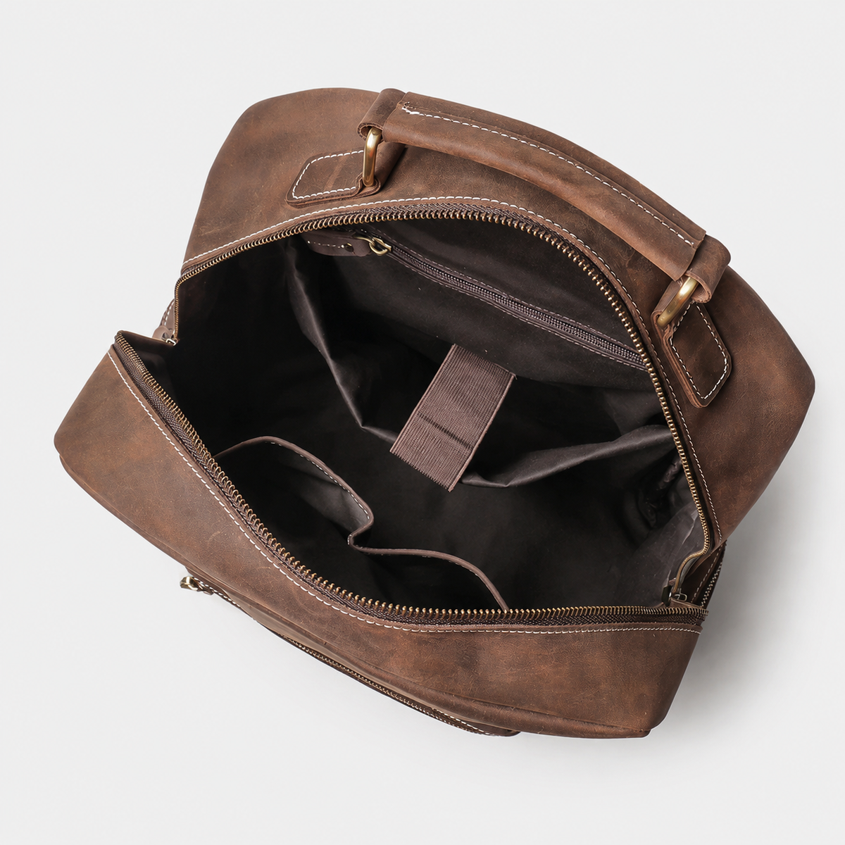 Redorf Twin-Pocket Leather Backpack