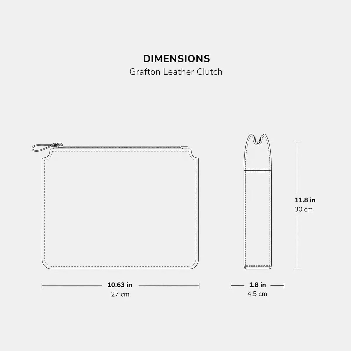 Grafton Leather Clutch