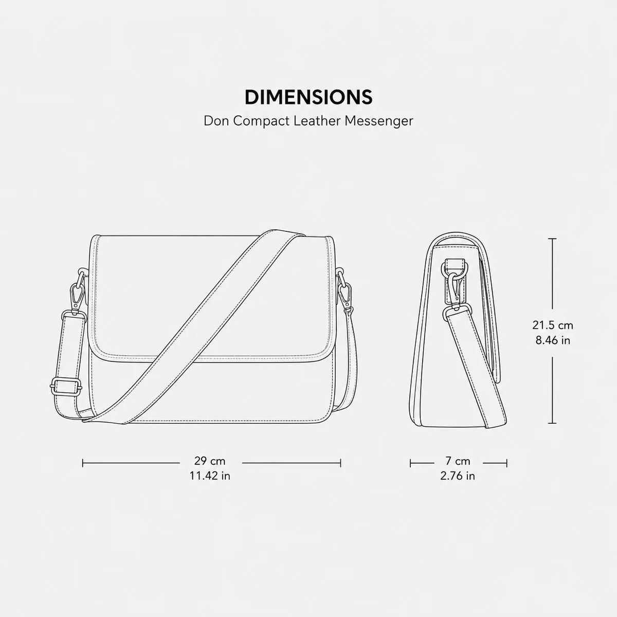 Don Compact Leather Messenger