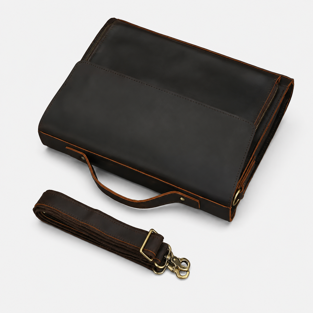 Beckett Structured Leather Briefcase