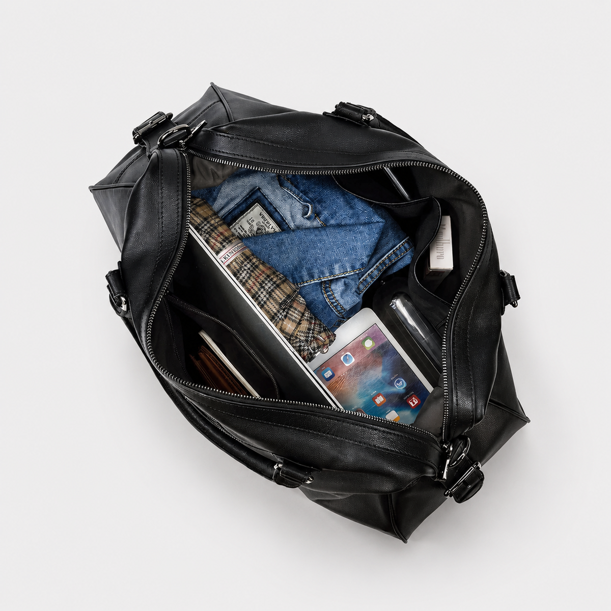 Rafael Curve Leather Duffel