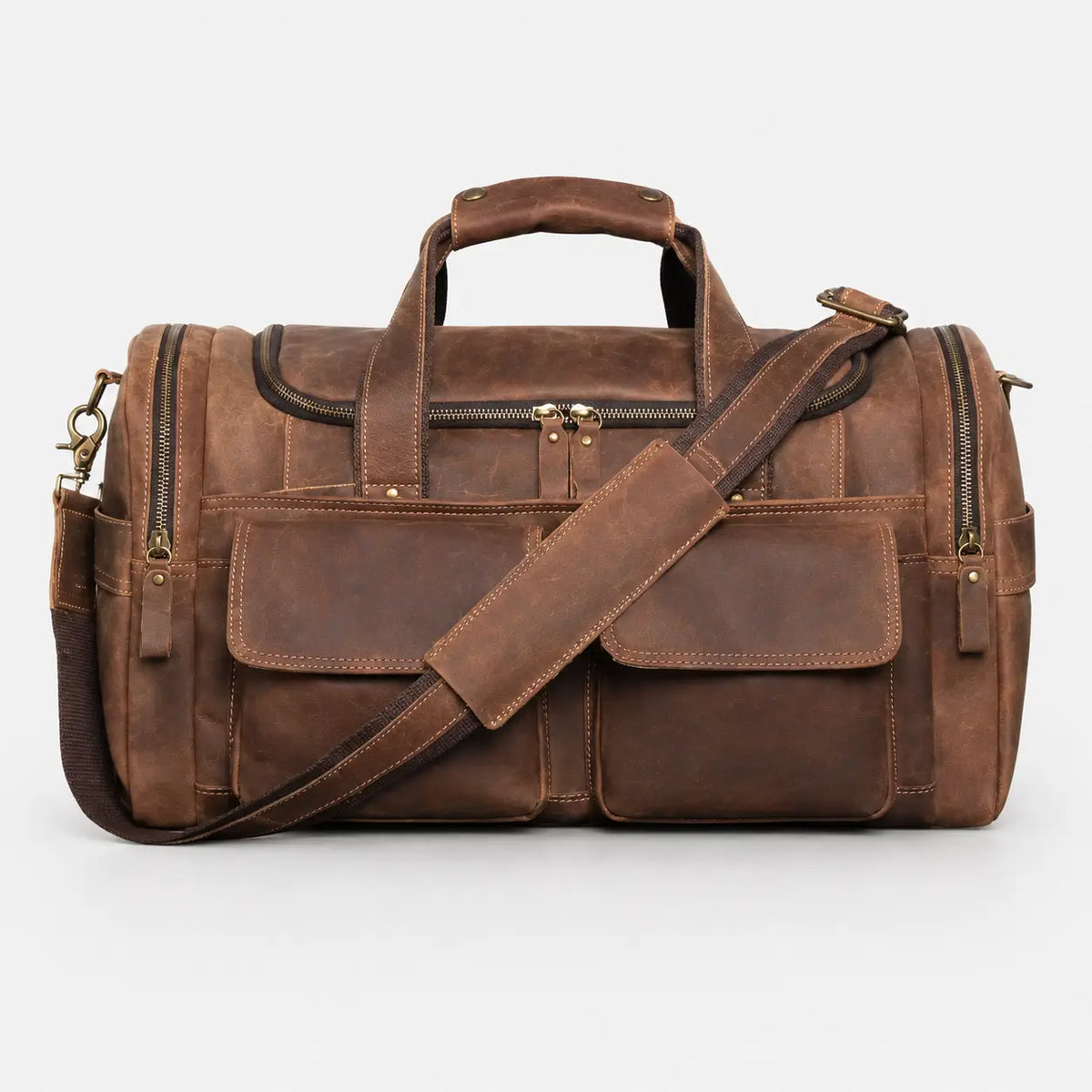 Cromwell Multi-Pocket Leather Duffel