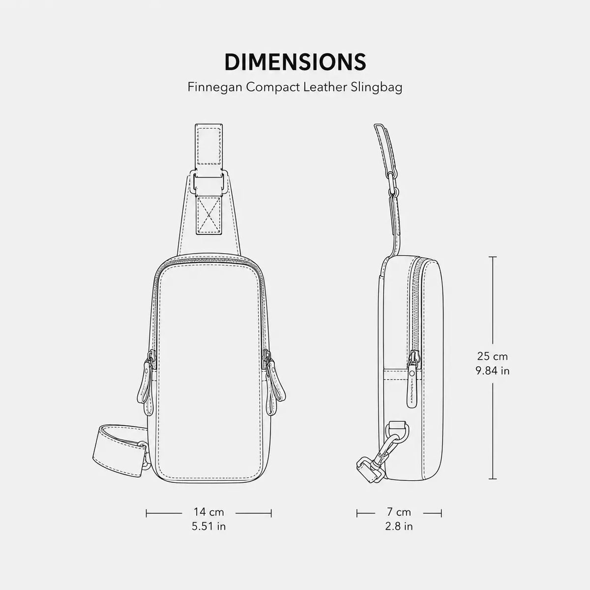 Finnegan Compact Leather Slingbag
