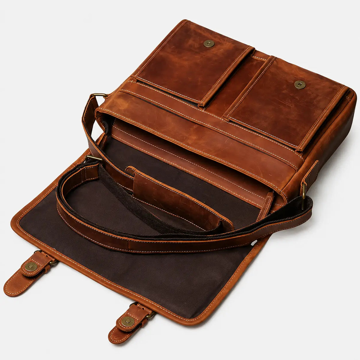 Riverton Compact Leather Messenger