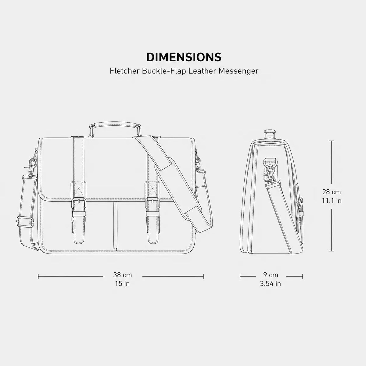 Fletcher Buckle-Flap Leather Messenger