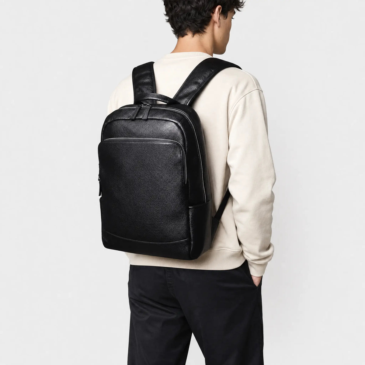 Whitmore Minimal Leather Backpack