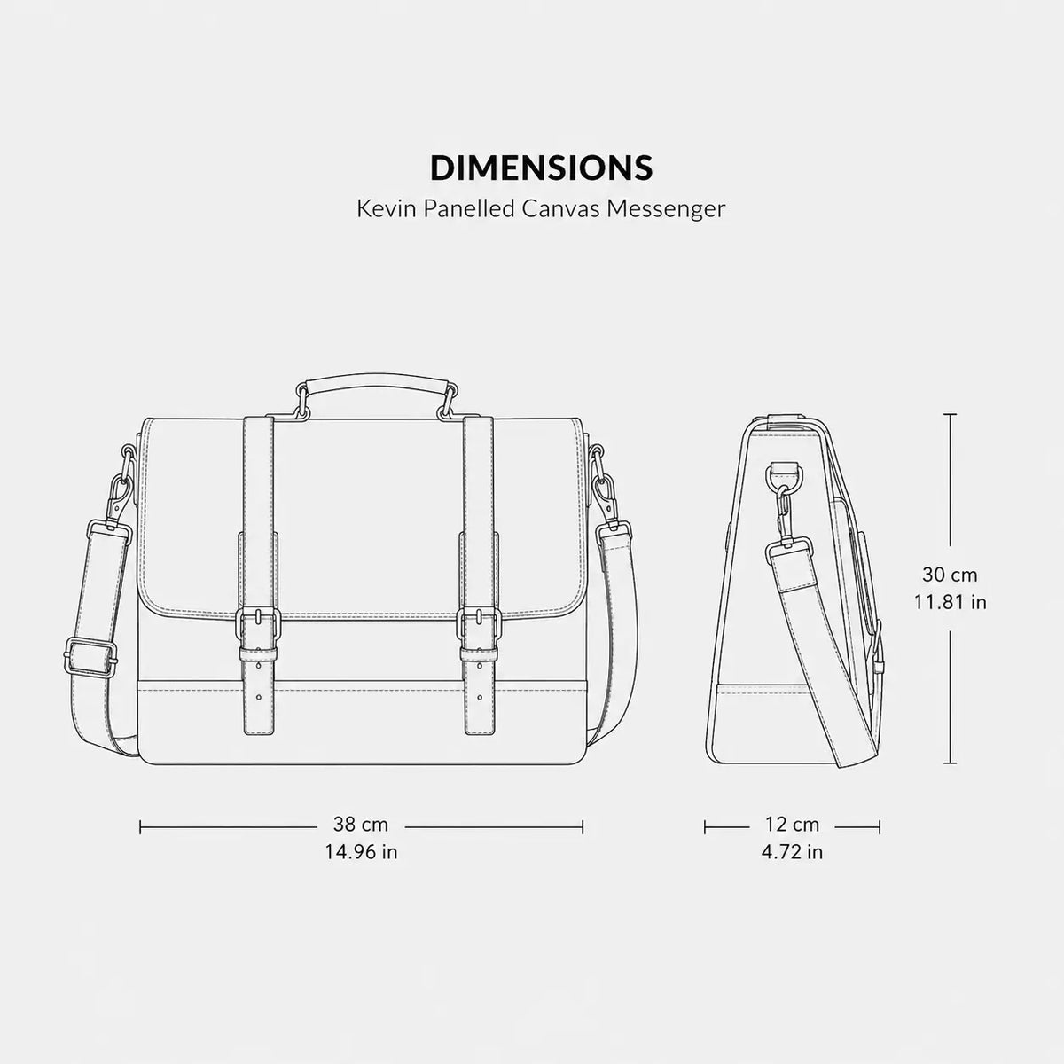Kevin Panelled Canvas Messenger