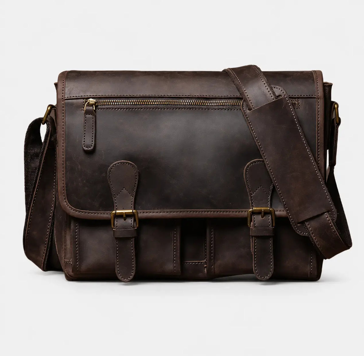 Riverton Compact Leather Messenger