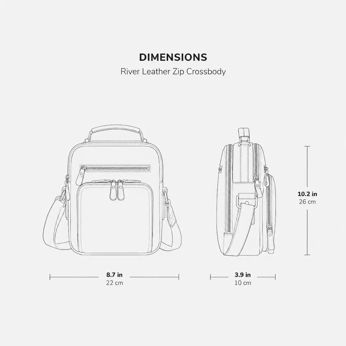 River Leather Zip Crossbody